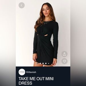 Kittenish “Take Me Out” Mini Dress - medium, NWT
